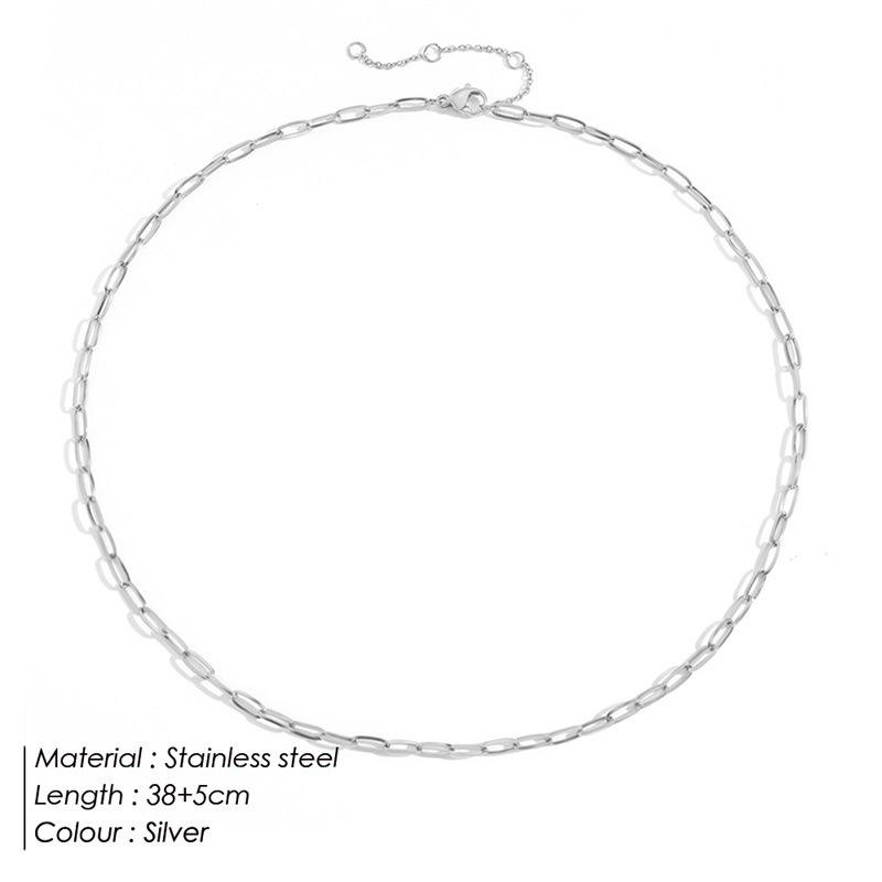 

улица. Ожерелье-чокер Delan из титановой стали с золотым покрытием для женщин - Не выцветающее, стильный трансграничный дизайн