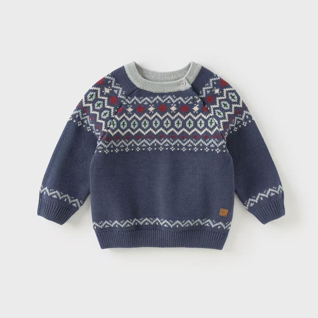 David Bella Children's Sweater Autumn Collection New Boys' Hoodie Middle and Large Children's Long Sleeve Knitted Top