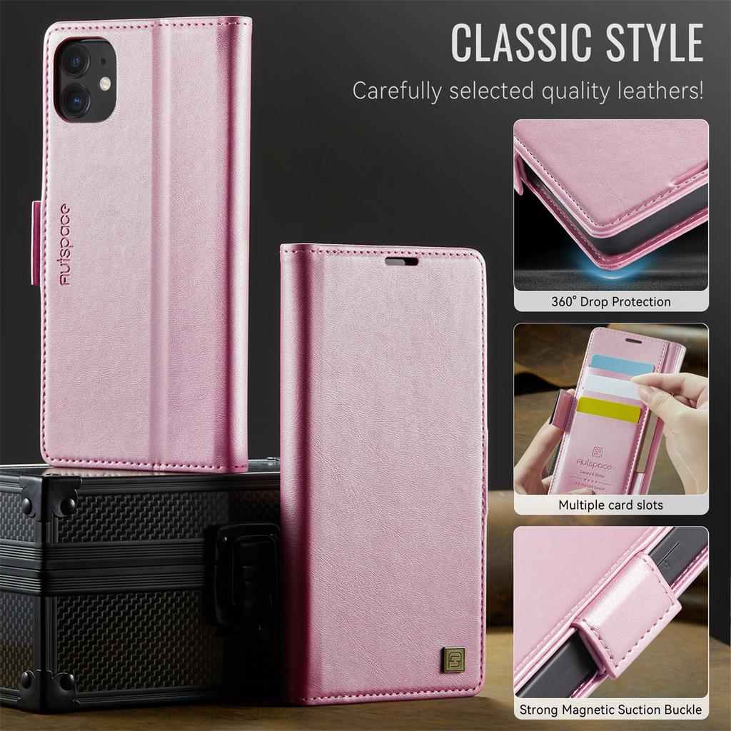 For iPhone 12 /12 Pro / 12 Pro Max. Wallet Case with Card Slots & Kickstand, 360° Protection Leather Case