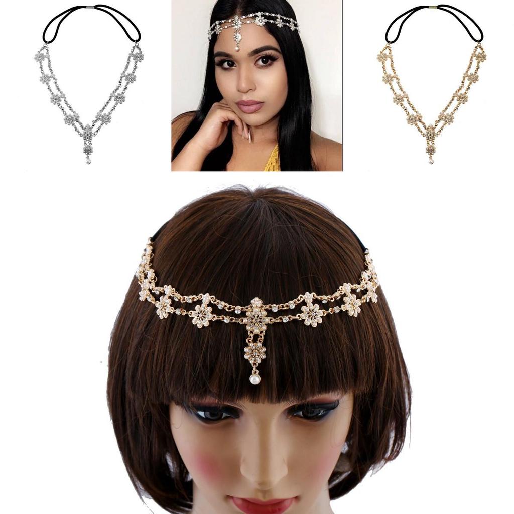 Fashion Simulation Pearl Decoration Flower Design Women Headwear Headband For Weddings And Gifts