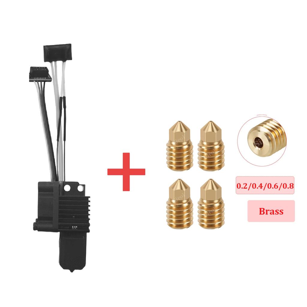 Complete Hotend Assembly Hotend For Bambu Lab X1 X1C P1P P1S with Fan Upgrade 2.0 with Nozzle Complete Bamboo Lab X1 Carbon