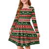 Girls' Princess Dress - Long Sleeve A-Line T-Shirt Dress Christmas Day