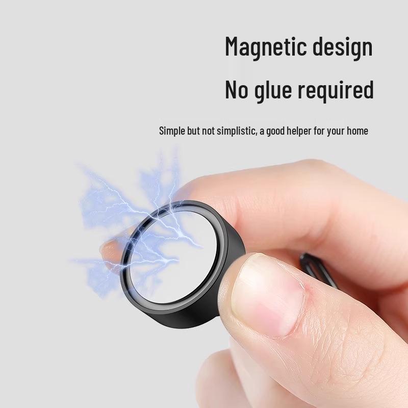 Strong Magnetic Hooks for Refrigerator, Wall & Door Mount, Traceless Adhesive