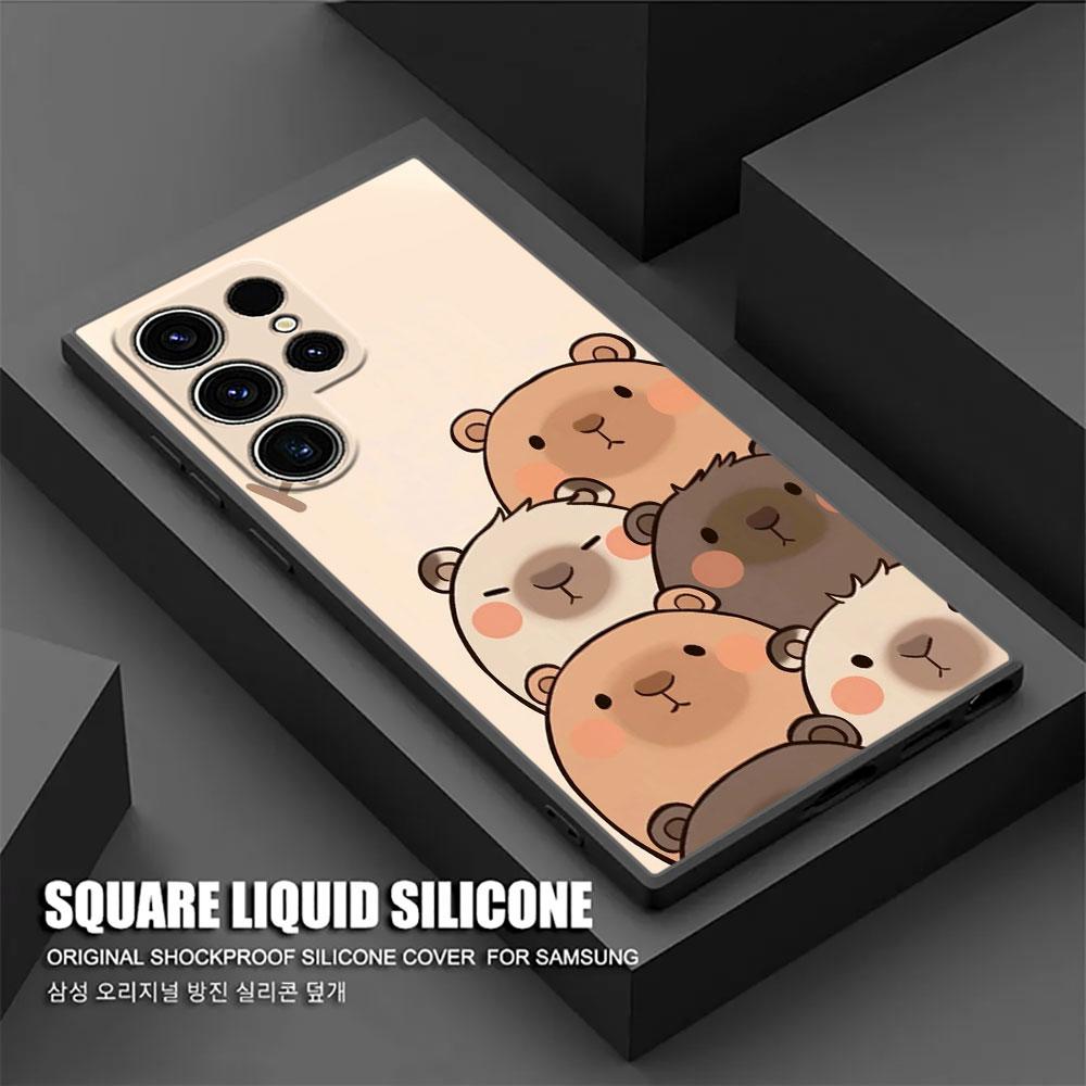 Capybara Cute Silicone S26Ultra Case For Samsung Galaxy S26 S25 S24 S23 S20 S21 FE S22 Ultra S25 Plus 5G Cases Soft Phone Cover