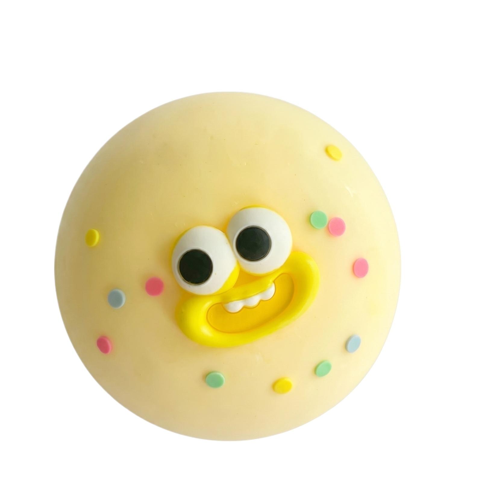 

Stress Relief Squeeze Toy Soft Squishy Ball Sensory Fidget Toy for Anxiety and Focus Durable Material Fun Shape for Kids and Adults One Size жовтий