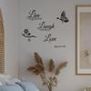 Butterfly English Decorative Stickers for Study or Living Room Wall
