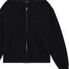 We11done Ss24 Logo Zip Hoodie With Pockets Washed Unisex hoodies Black WD-TJ0-24-785-U-BK