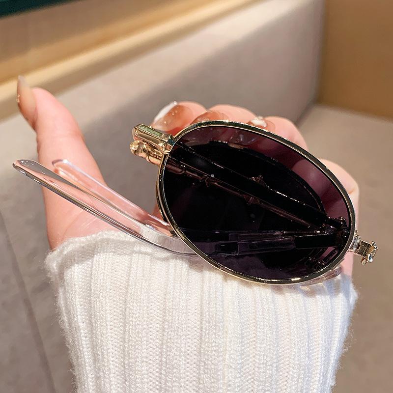 JYL TS Rimless Sunglasses Cheetah Cat Eye UV Protection 98155 A-3376