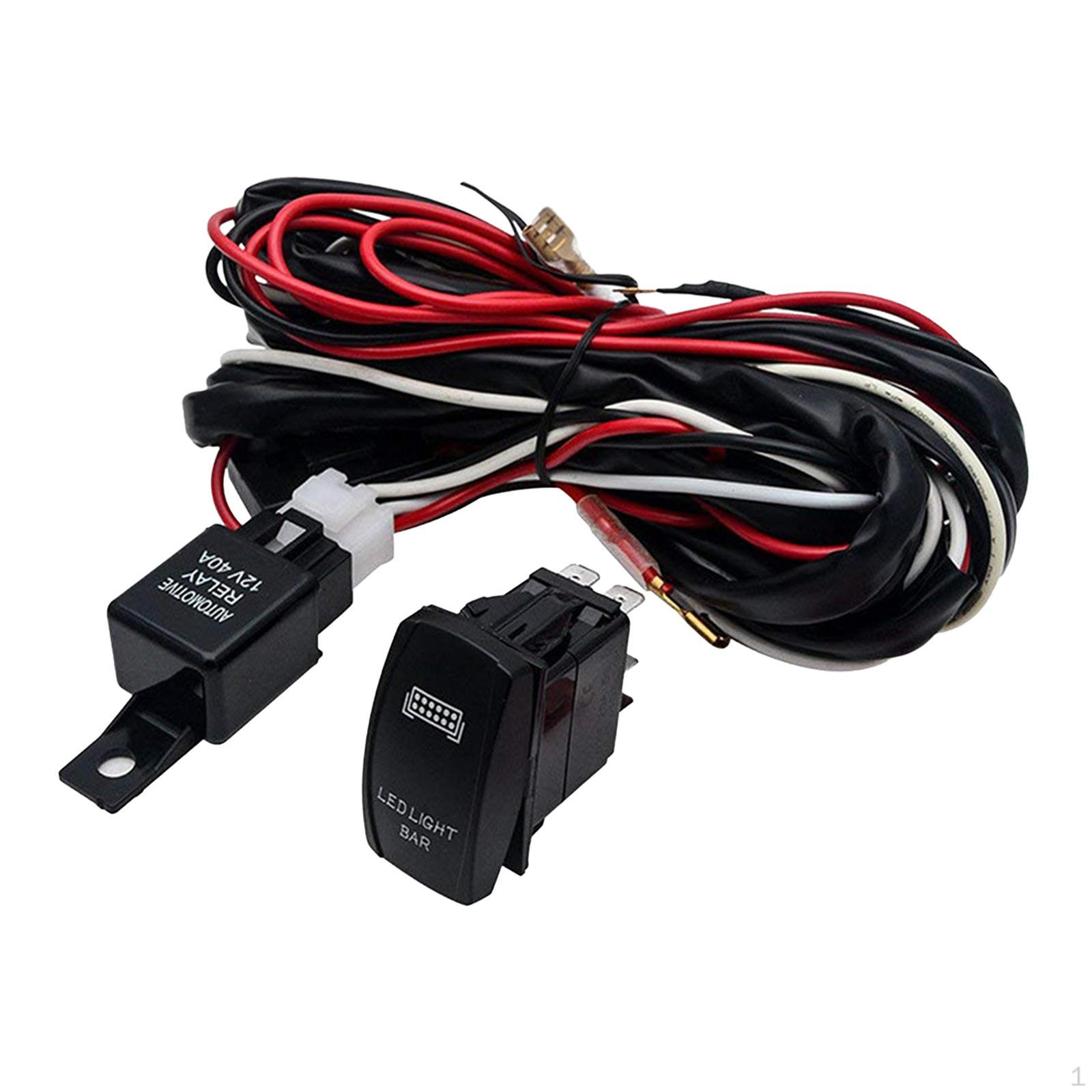 

Жгут проводов выключателя светодиодного рабочего освещения, комплект предохранителей реле 40А, кулисный переключатель 12 В Can Connect 1 Light