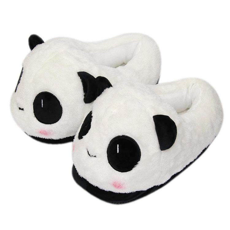 

Adorable Korean Panda Plush Slippers: Soft, Warm, Indoor Winter Footwear for Couples 36-43 yards