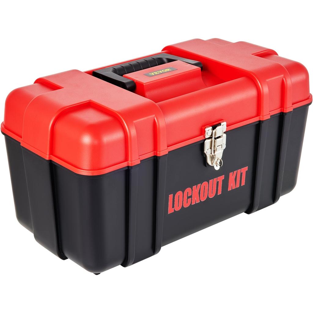 42 PCS Lockout Tagout Kits, Electrical Safety Loto Kit Includes Padlocks, 5 Kinds of Lockouts, Hasps, Tags & Ties, Box, Lockout Safety Tools for
