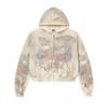 Unisex Hooded Zip-Up Sweatshirt With Camo Print Loose Fit Streetwear Teens Adults