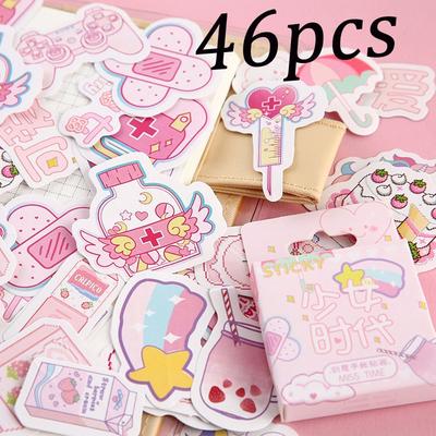 Flower Scrapbooking Paper Stickers Diary Label Album Decor Boxed Sticker