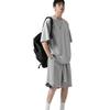 Plus Size 8XL Summer Sports Set: Lightweight Short Sleeve Shirt & Shorts for Men