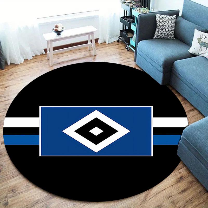 Hamburger Sportverein Round Area Rug,Carpet Rug for Living Room Bedroom Sofa Playroom Decor,Non-slip Floor Mat