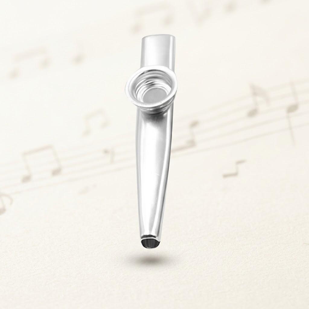 

Professional Kazoo for Beginners Easy to Learn Musical Instrument for Guitar Ukulele Music Playing Brass Kazoo срібний