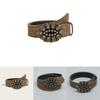 Leather Belt With Metal Buckle For Casual Fashion And Style