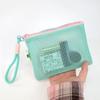 Cute Mesh Mesh Cosmetic Bag Portable Large Capacity Travel Storage Bag Double Layer Zipper Mesh Pencil Case Travel Accessories