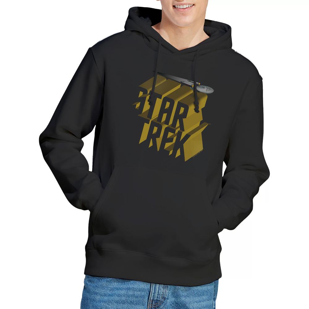 STAR TREK Męska bluza z kapturem z logo 3D