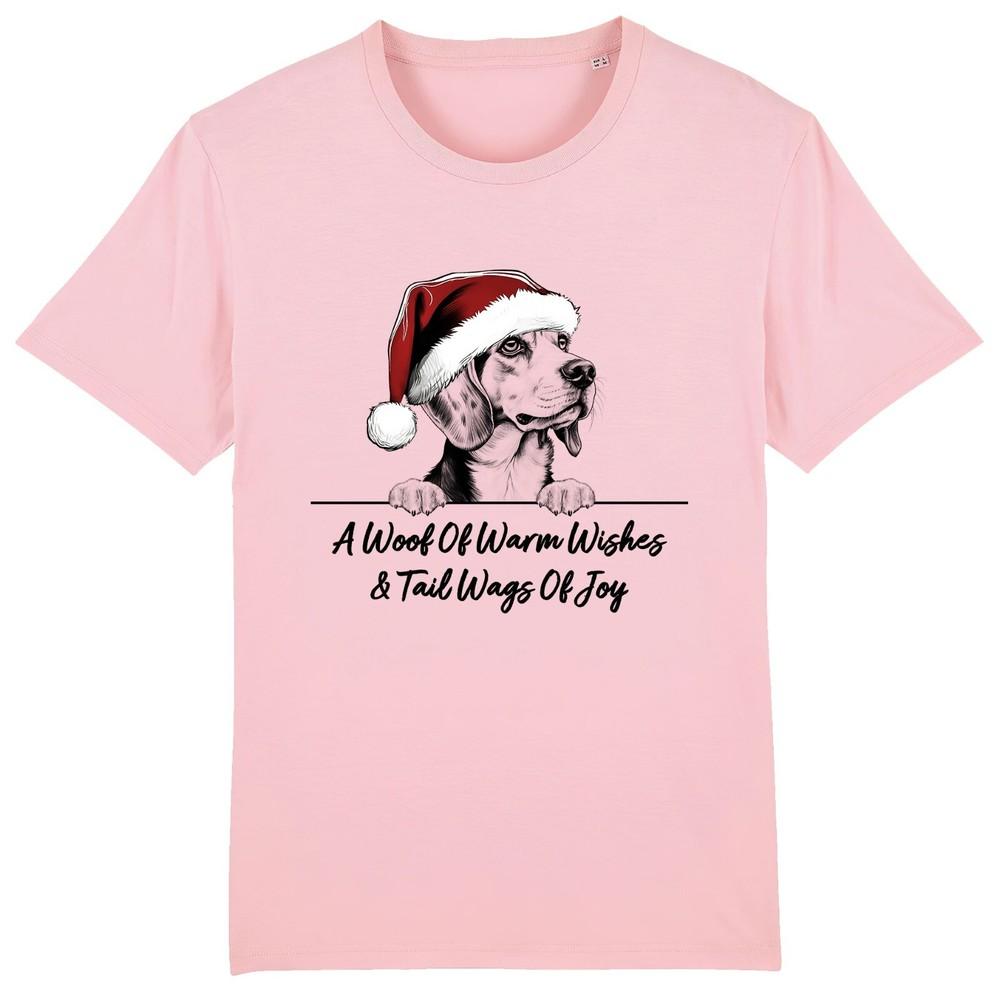 

BEAGLE Christmas Dog T-Shirt Adults Kids Woof Wishes Tail Wags Xmas Dogs Gift 4XL