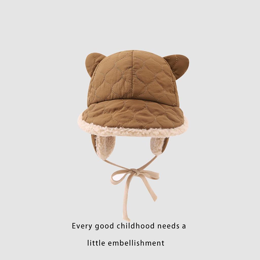 Winter Kids Ear Protection Lenin Hat Thicken Plush Windproof Baby Winter Cap Warm Adjustable Toddler Hat