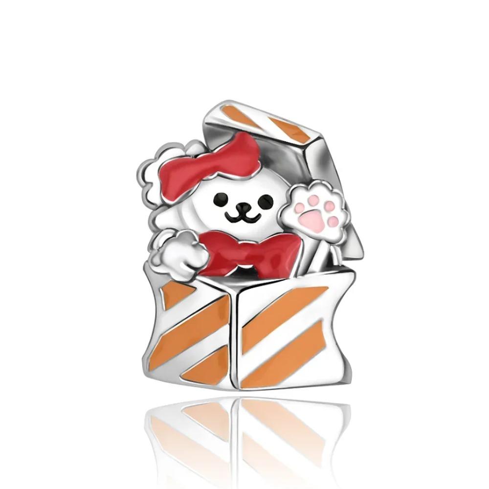 Charms de Natal Originais em Prata 925 Papai Noel Rena Floco de Neve Contas para Colares Pulseiras Joias DIY Presentes