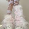 Women's Furry Leg Warmers Plush Fuzzy Boot Covers Toppers for Winter Fashion Costume Parties Thermal Leg Gaiters Socks