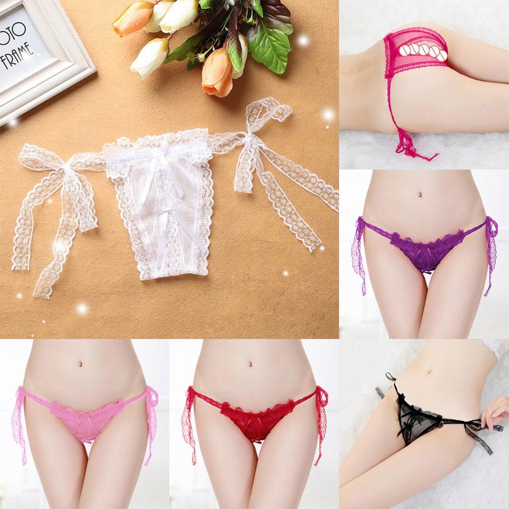 Sexy Sheer Thong Gstring Women's Lace Panties Open Crotchless Underwear