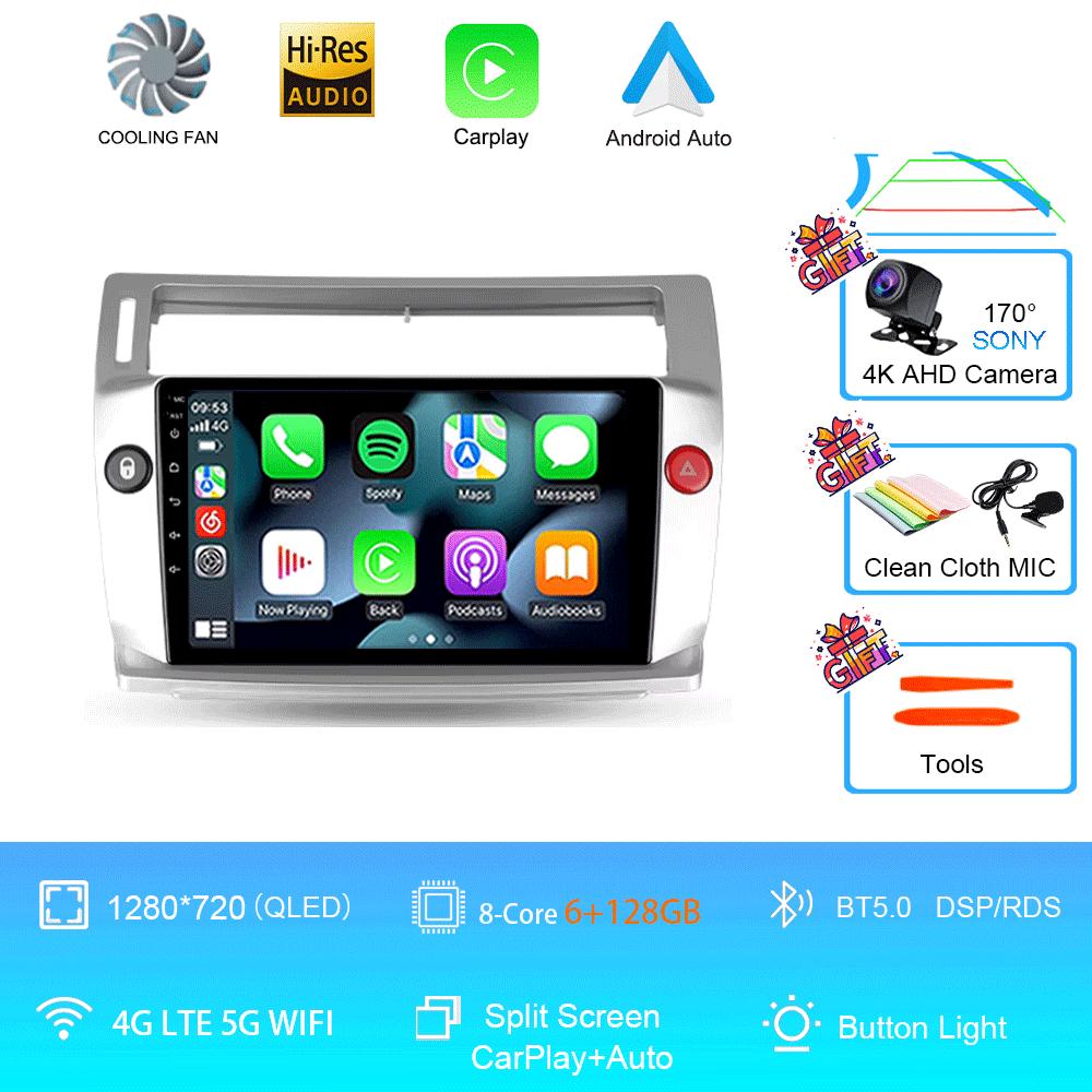 Android 14 Pentru Citroen C4 C-Triomphe Quatre 2004-2014 Radio Auto Multimedia Video Carplay 2Din DVD Unitate Principală Stereo Difuzor Audio