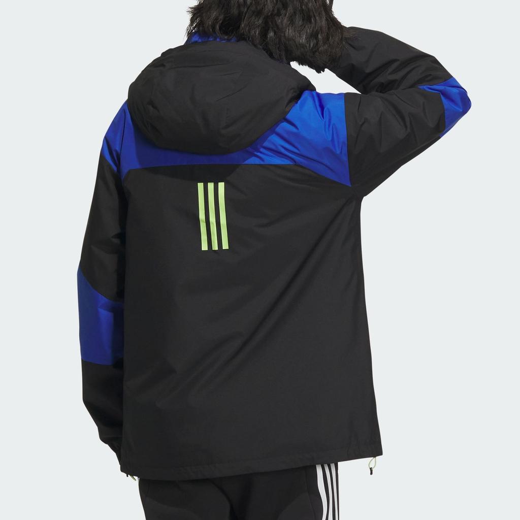 Adidas Drei-in-Eins Sportlich-Casual Daunenjacke Herren Oberbekleidung Schwarz Königsblau IU2676