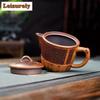 250ml Yixing Purple Clay Teapots Handmade Lotus Pot Raw Ore Hyperthermy Section Mud Kettle With Strainer Zisha Teaset Craft Gift