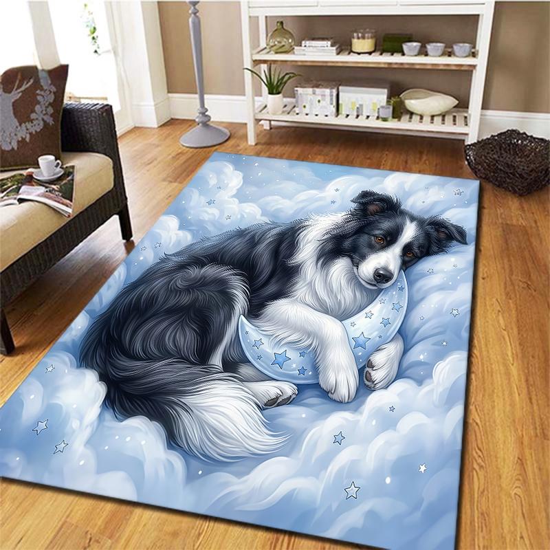 Blue cloud sleep animalPattern Square Carpet,Area Rug,Carpet Rug for Living Room Bedroom Sofa Playroom Decor,Non-slip Floor Mat,Holiday Birthday Gifts