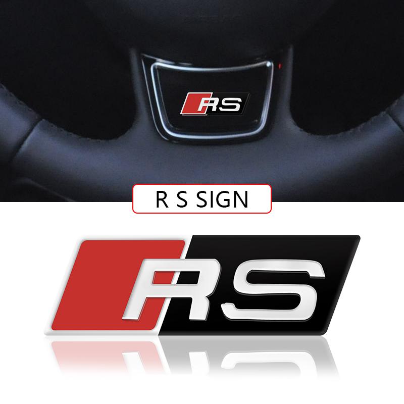 2026 Hot 3D Metal Car Sticker Sport Style Auto Interior Emblem Badge For Qaz1 A7 A8 A3 A4 A5 A6 TT Q3 Q5 Q7 A1 B5 B6 B7 B8 B9 8P C6 C5 C7