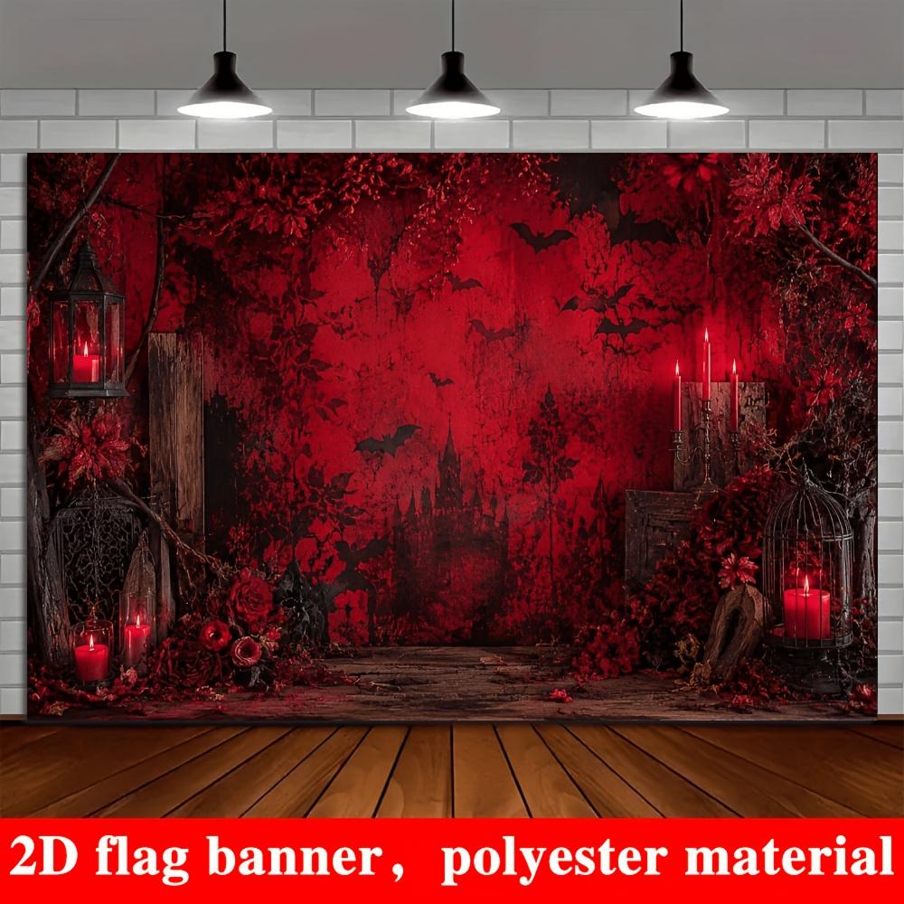 Gothic-style flag-themed Halloween banner background is suitable for indoor and outdoor events.