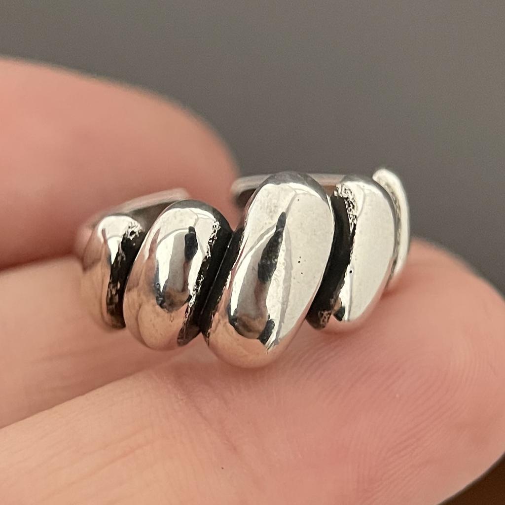 925 Silver Rings for Women Couple Minimalist Handmade Simple Retro Heart Ring Party Jewelry Gift Prevent Allergy