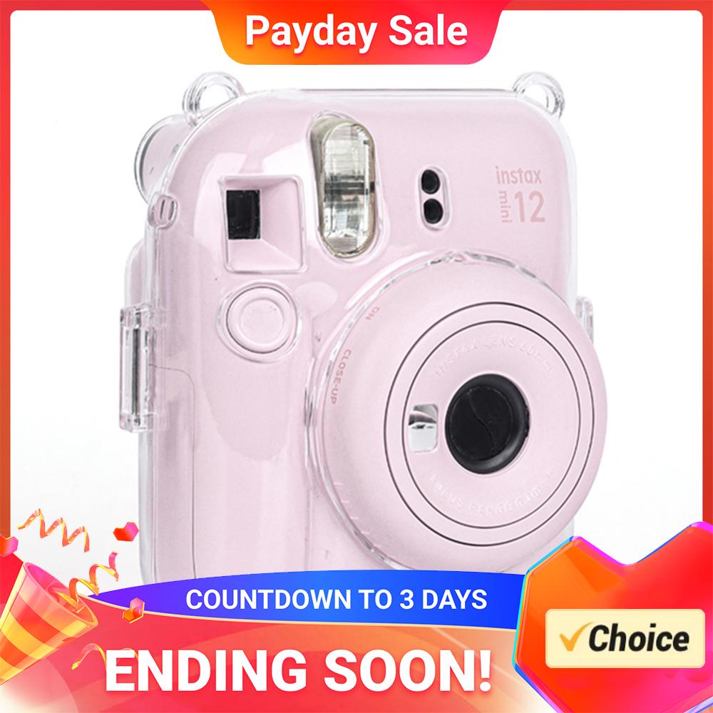 Mini Torba na Aparat PC Kryształowa Osłona Ochronna z Paskiem na Ramię Osłona dla Fujifilm Instax Mini 12 dla Aparatu Instax Mini12