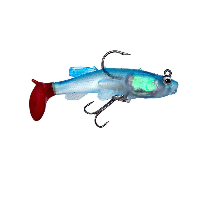 

New Luminous T-Tail Spinner Lure: 9g/12g Lead-Head Fish Bait Tackle