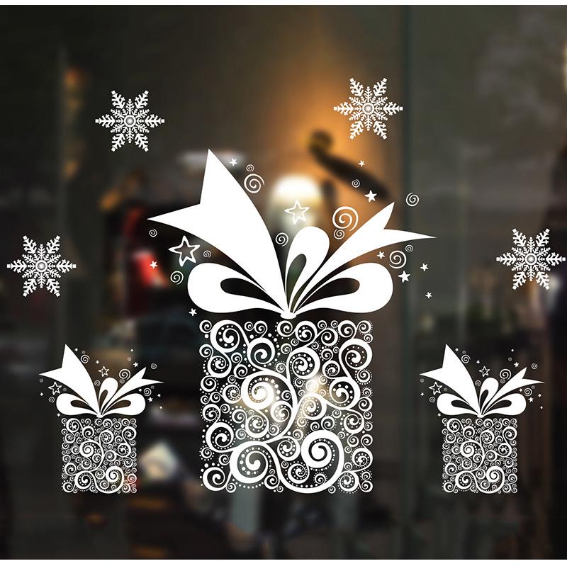 72x54CM White Christmas Static Cling Window Decal