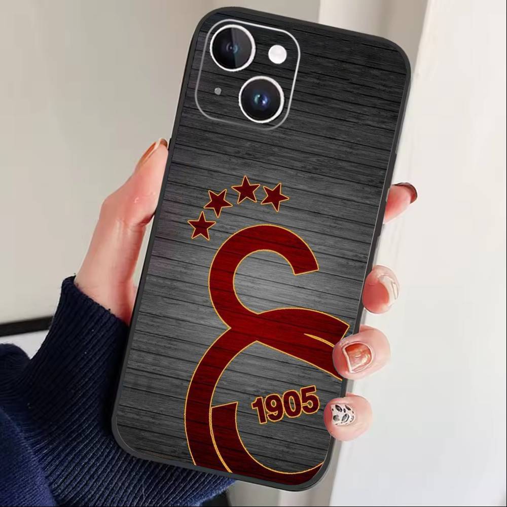 Coque de téléphone classique Galatasaray S-SK1905 Pour iPhone 16,15,14,13,12,17,Pro Max,Plus Coque en Silicone Noir