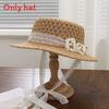 Straw Sun Hat With Wide Brim For Summer Beach Vacation Sun Protection