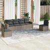 VidaXL Garden Lounge Set 6 Pcs with Grey Cushions Wicker 3218800