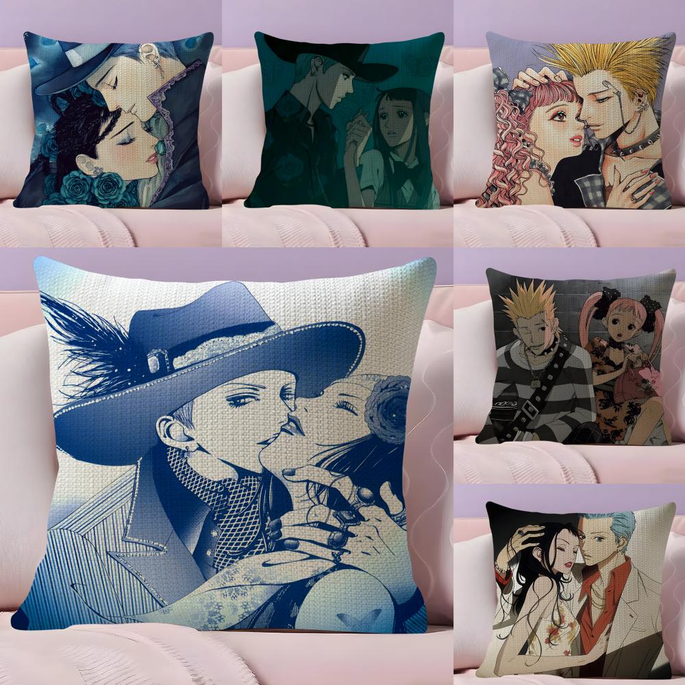P-Paradise K-Kiss Manga Cushion Cover Natural Linen Pillow Case Double-Sided Print Decorative Sofa Pillowcase Home Decor Gift