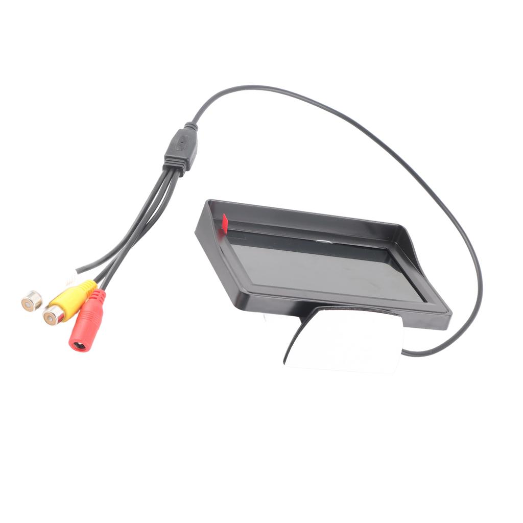 4.3inch Color LCD Display Rearview Camera Monitor Waterproof Car Monitor for Car SUV Van Truck Black