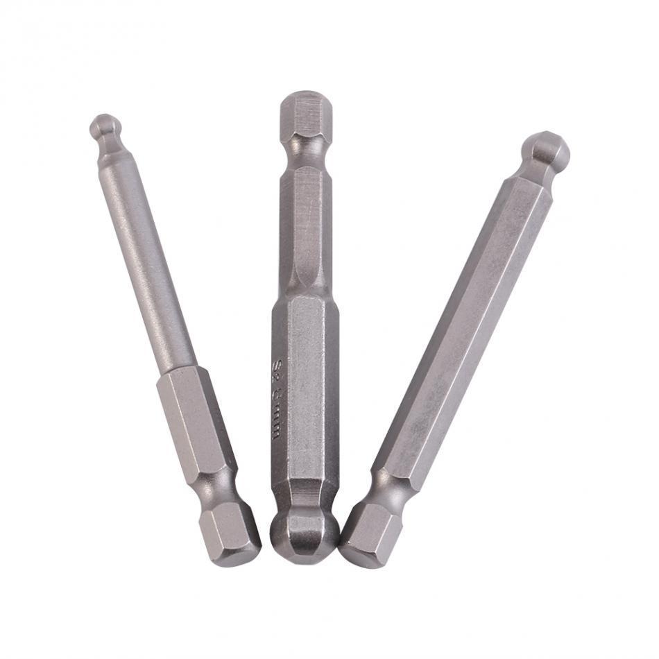 7-Piece 65mm Magnetic Ball Head Hex Bit Set for Electric Screwdrivers