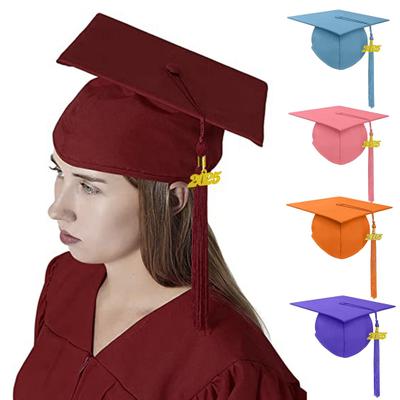 Graduačná čiapka Yousheng s 2025 strapcom Trieda 2025 Unisex pre dospelých Matná graduačná čiapka pre strednú školu Bakalár