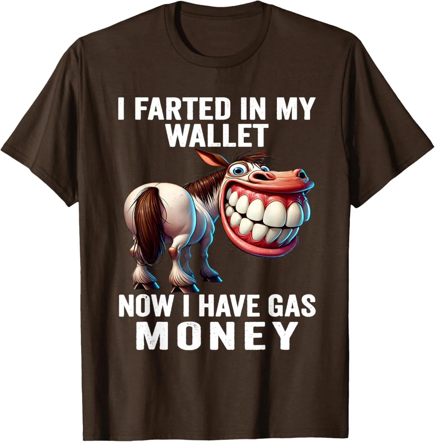 Funny Gas Money Donkey Fart Meme Graphic Cotton TShirt Casual Trip Tee S