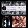 Luxury Diamond Almond Press On False Nail Tips Classic Trapezoidal Full Cover Soft Fake Nails Extension DIY Manicure Salon Tools
