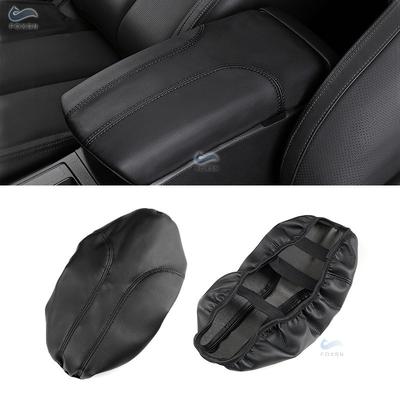 Voor Nissan X-Trail Rogue 2014 - Microvezel Leer Interieur Middenconsole Deksel Armsteunbak Deksel Elastische Band Trim Zwart