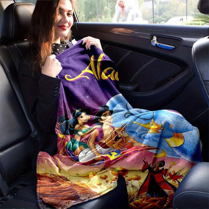 1pc. Cartoon Aladdin and Friends Flying Carpet Blanket, Home Decorative Throw Blanket for Family and Friend, Soft Warm Bedding Coverlet
