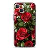 Red Roses Flowers Phone Case For iPhone 16 15 14 11 Pro Max 12 13 7 8 Plus X XR XS SE 2020 Soft Black Cover